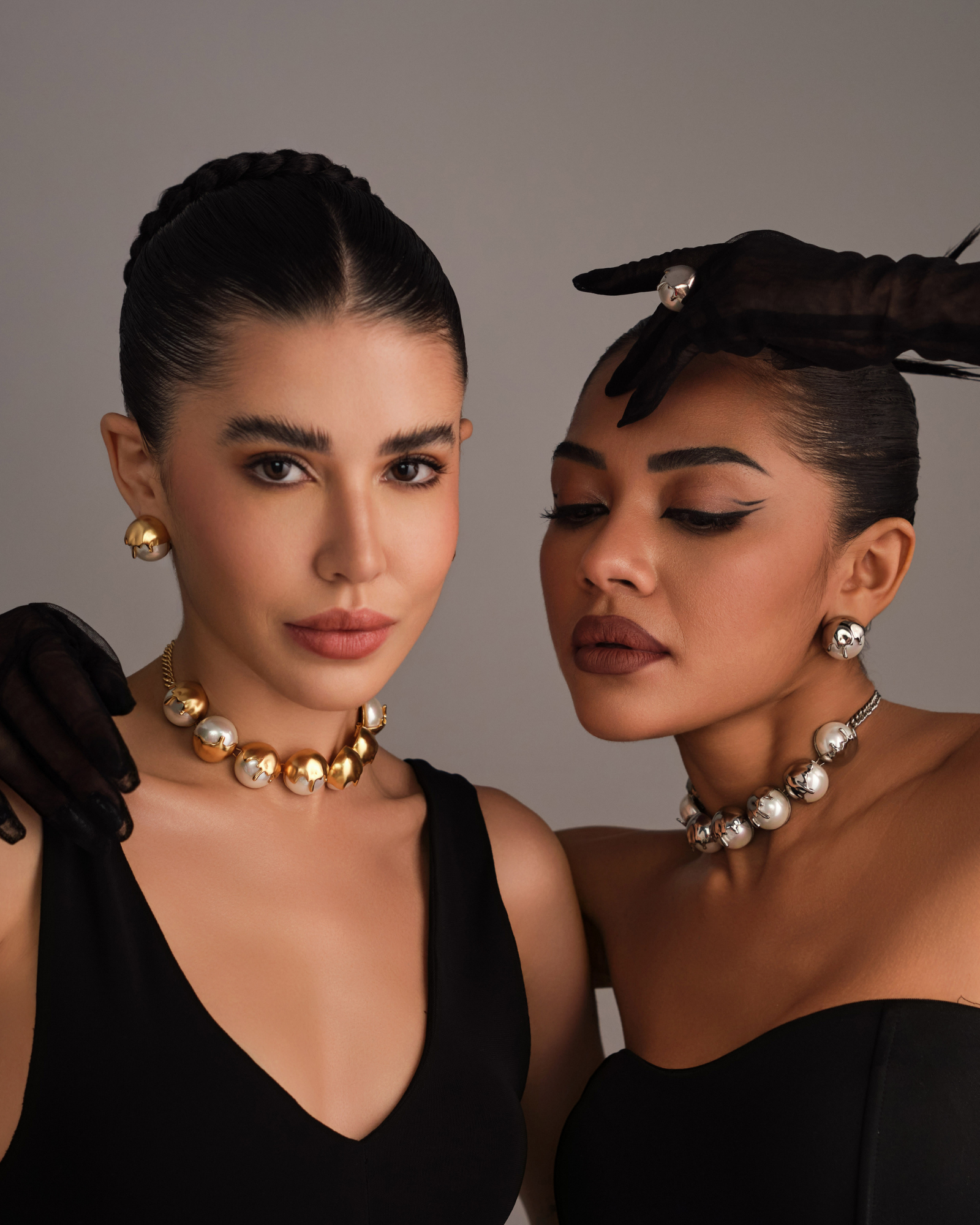 Dune Studs - Chrome
