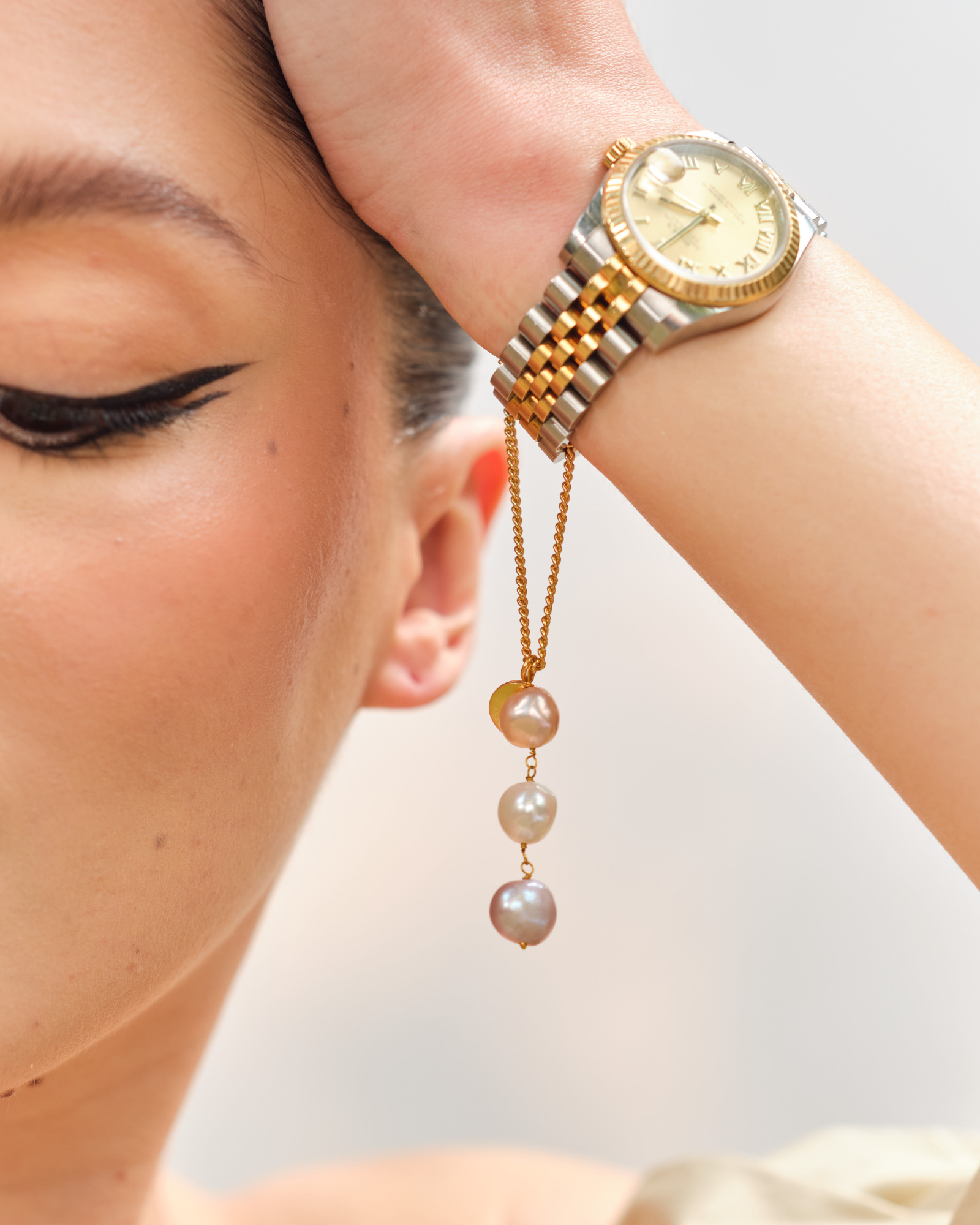 Triplet Pearl Watch Charm
