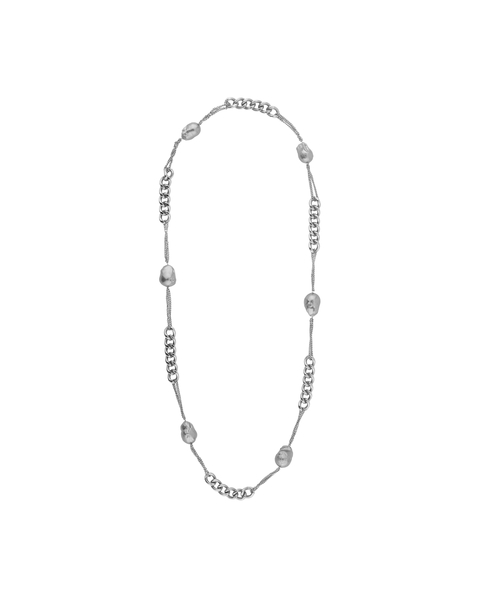 Blue Baroque Combination Chain - Chrome