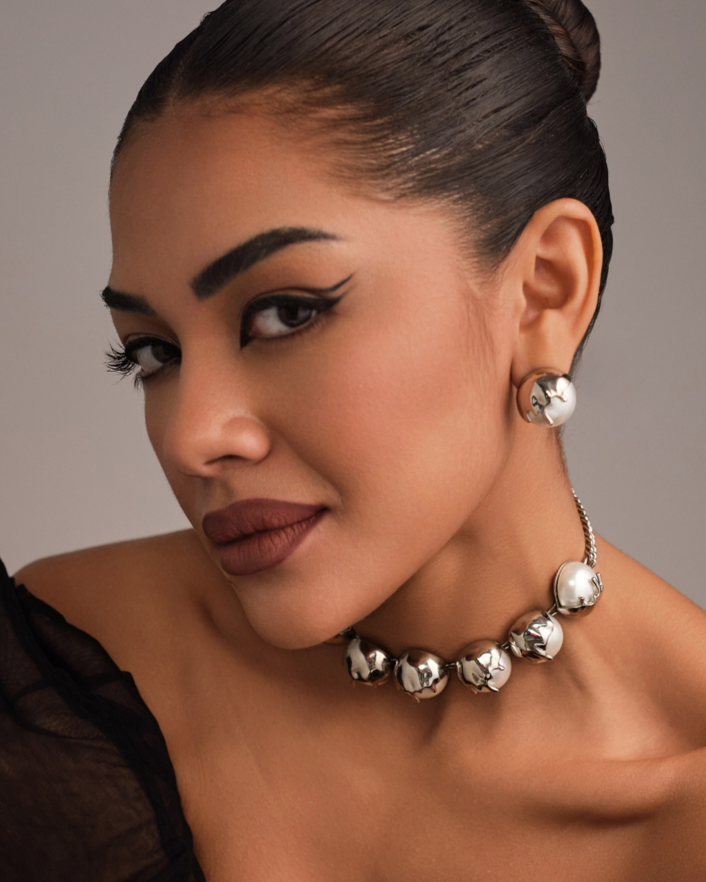 Dune Studs - Chrome
