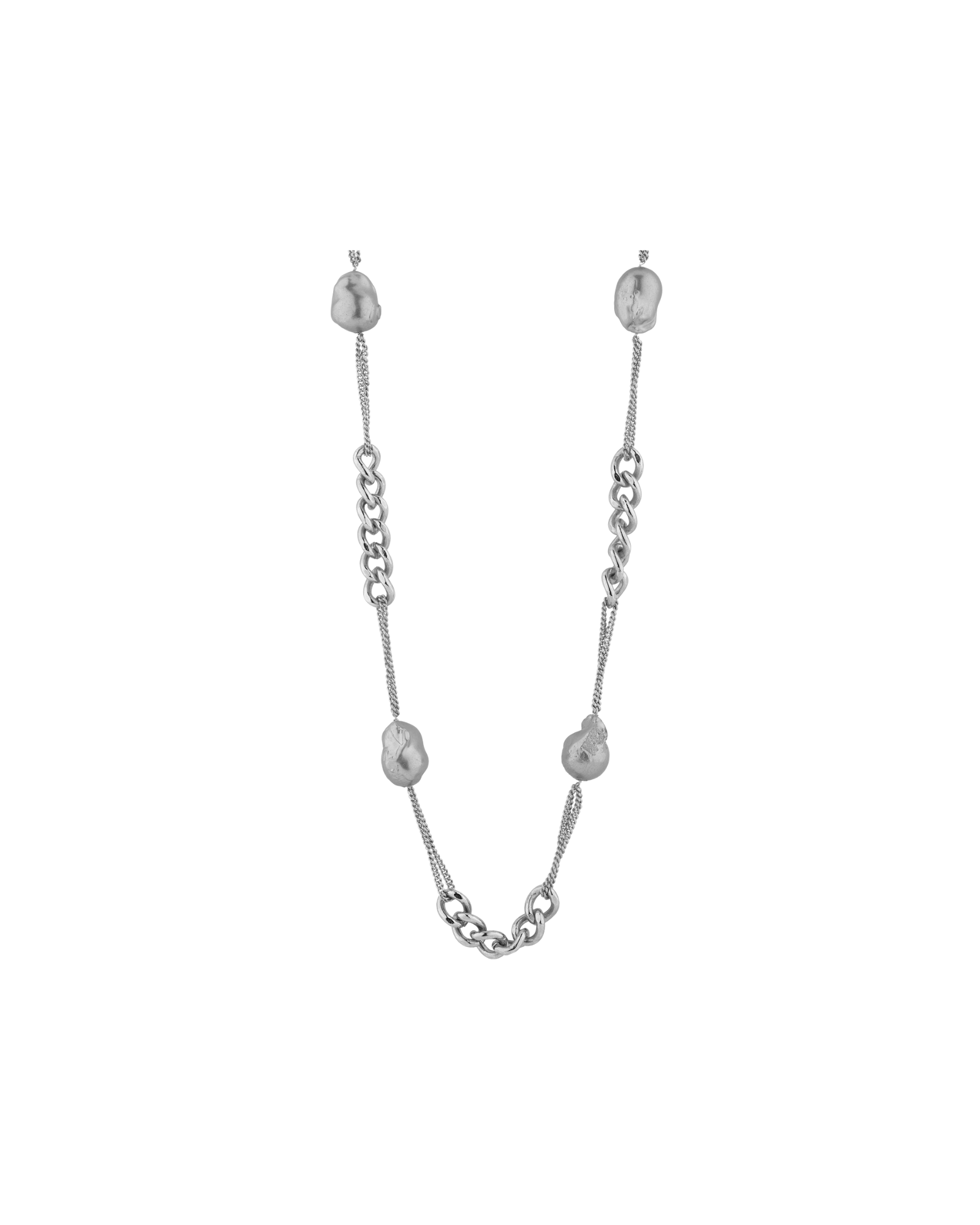 Blue Baroque Combination Chain - Chrome