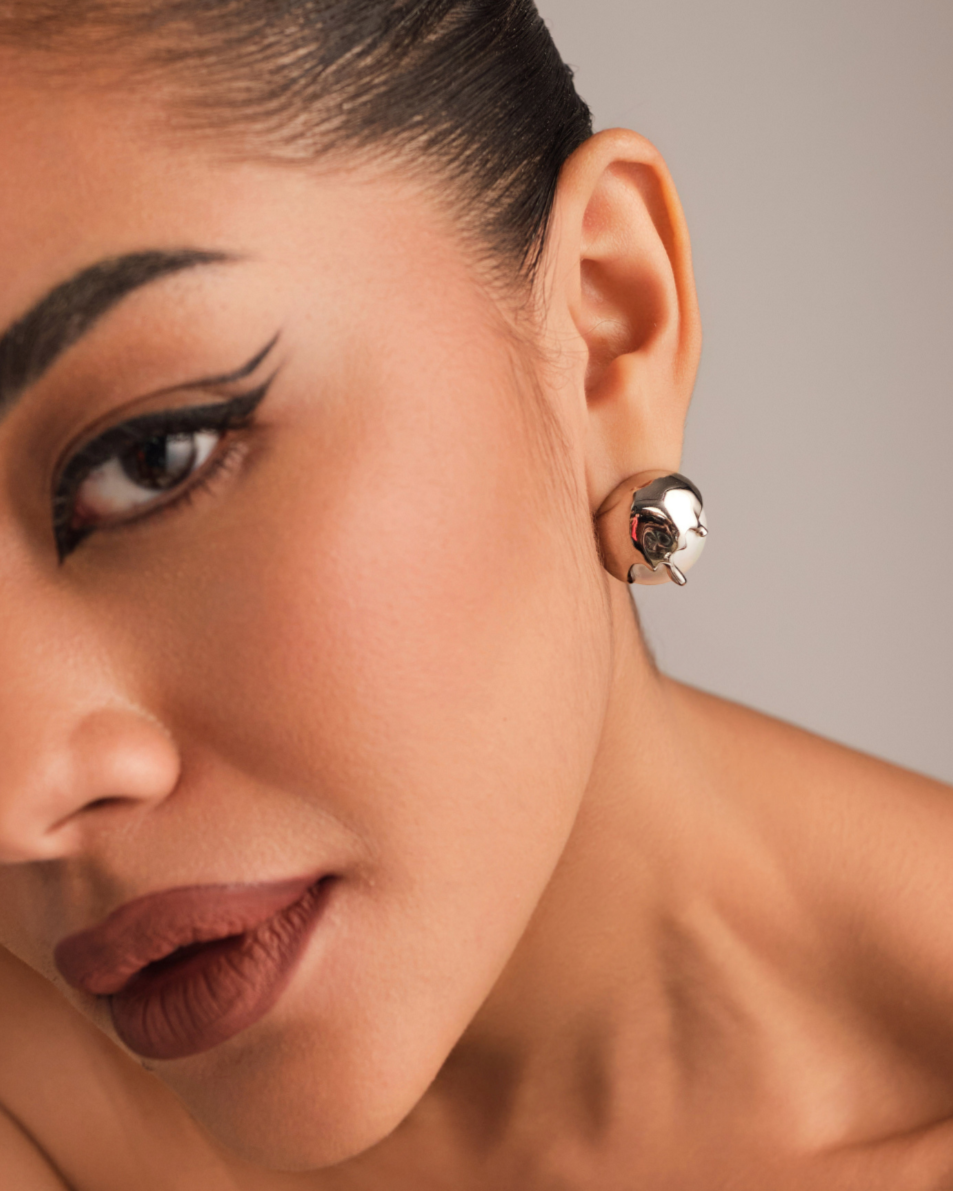Dune Studs - Chrome