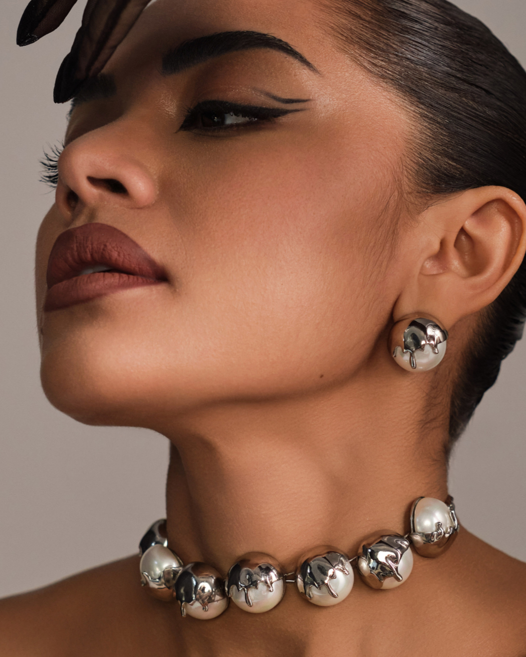 Dune Studs - Chrome