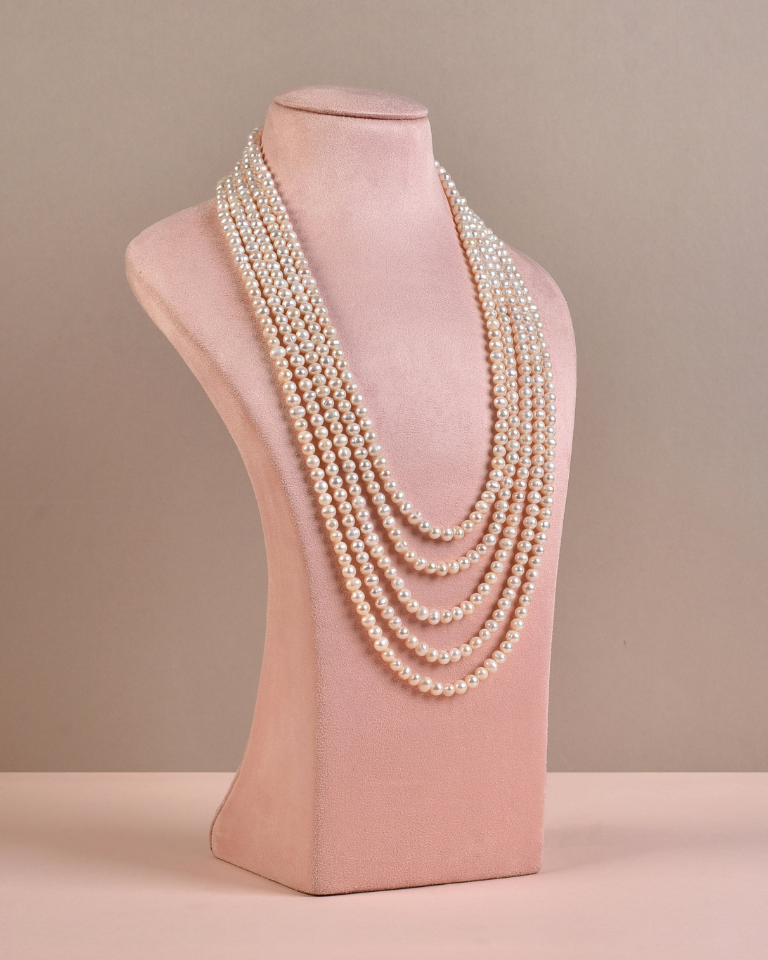 Layered pearl hot sale necklace
