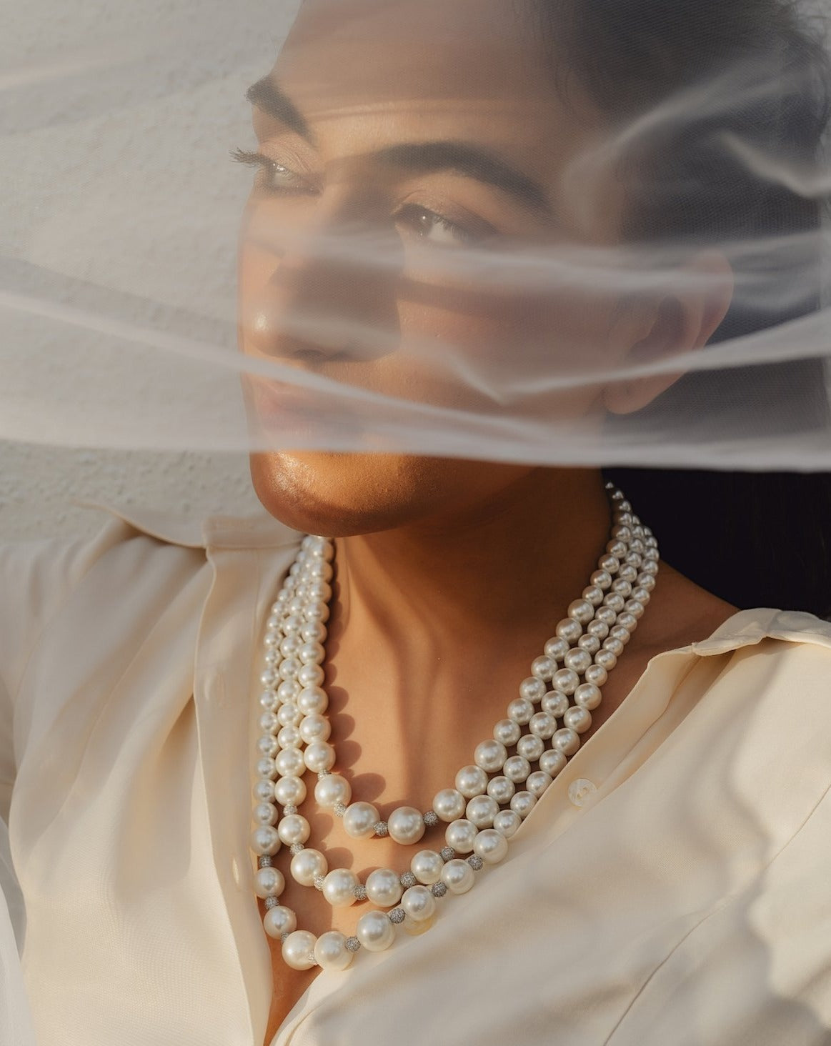 Graded Triple - White with Swarovski - Anaash