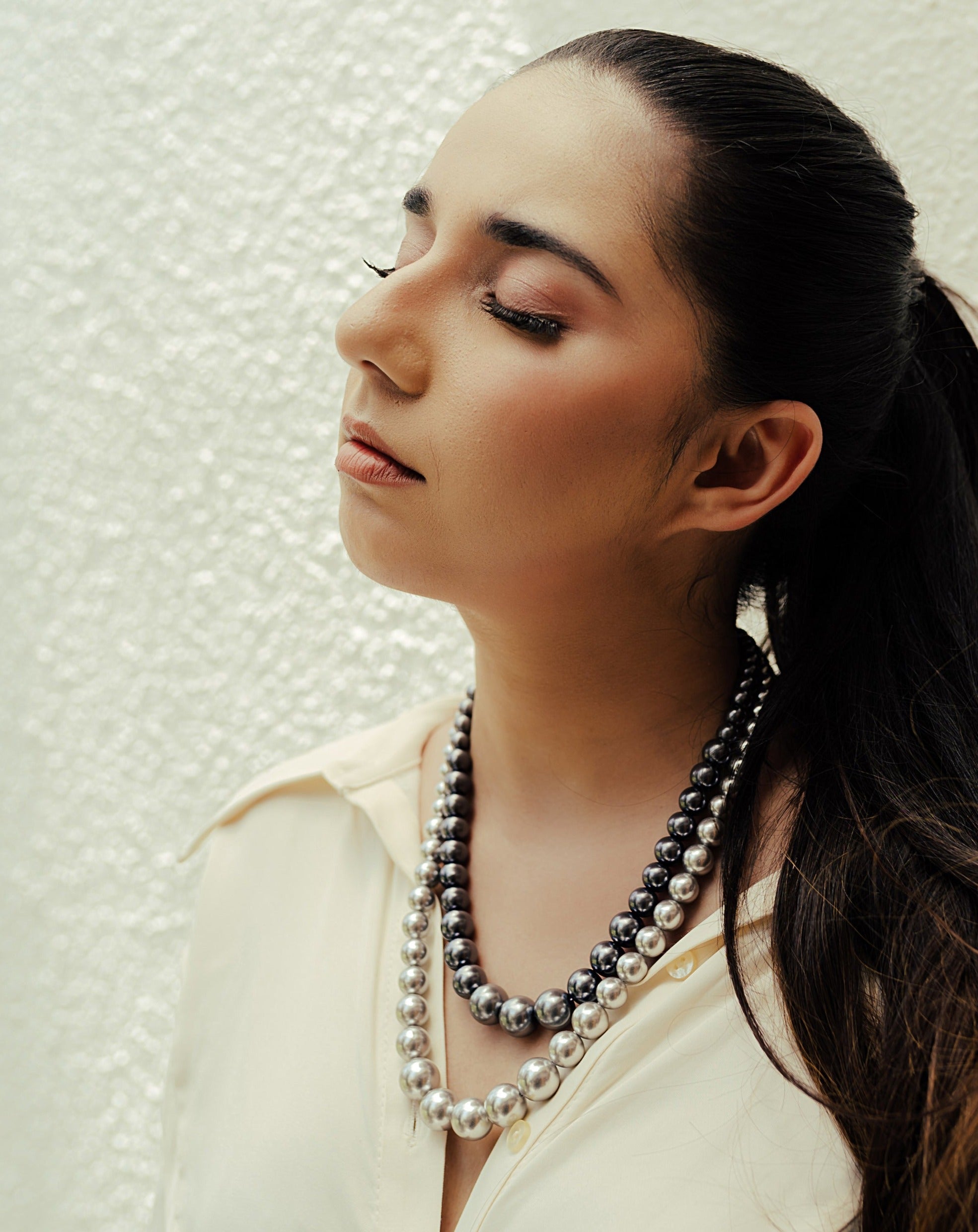 Dark/Light Silver Necklace - Anaash