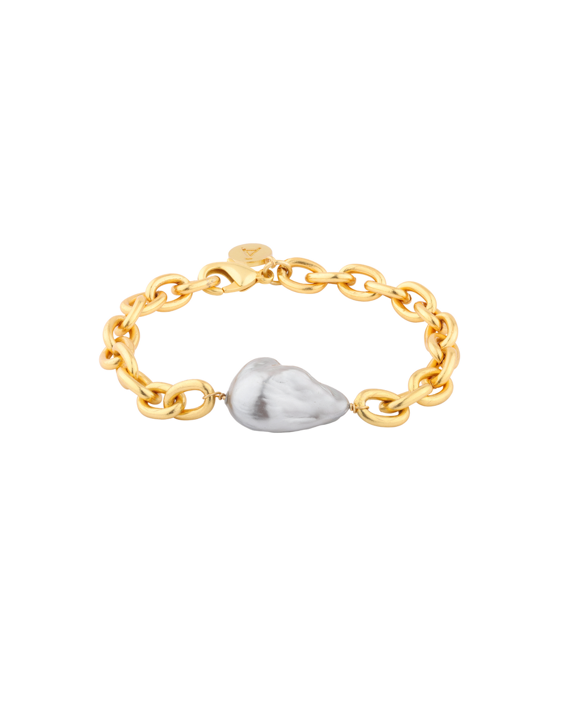 Silver Baroque Pearl Bracelet