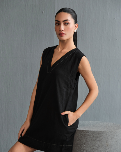 Aur Shift Dress - Noir