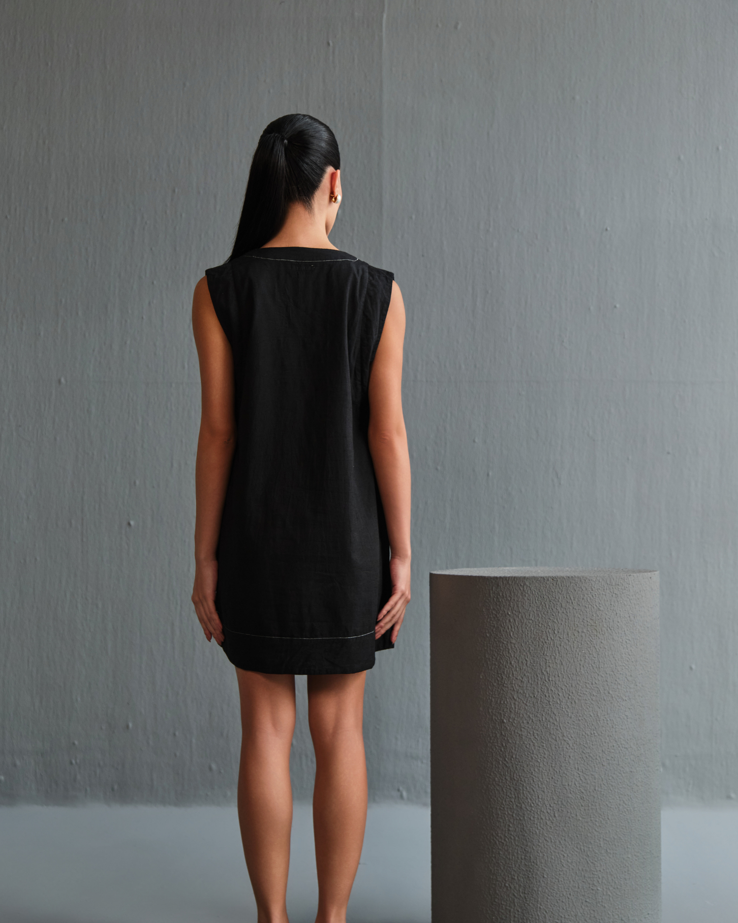 Aur Shift Dress - Noir