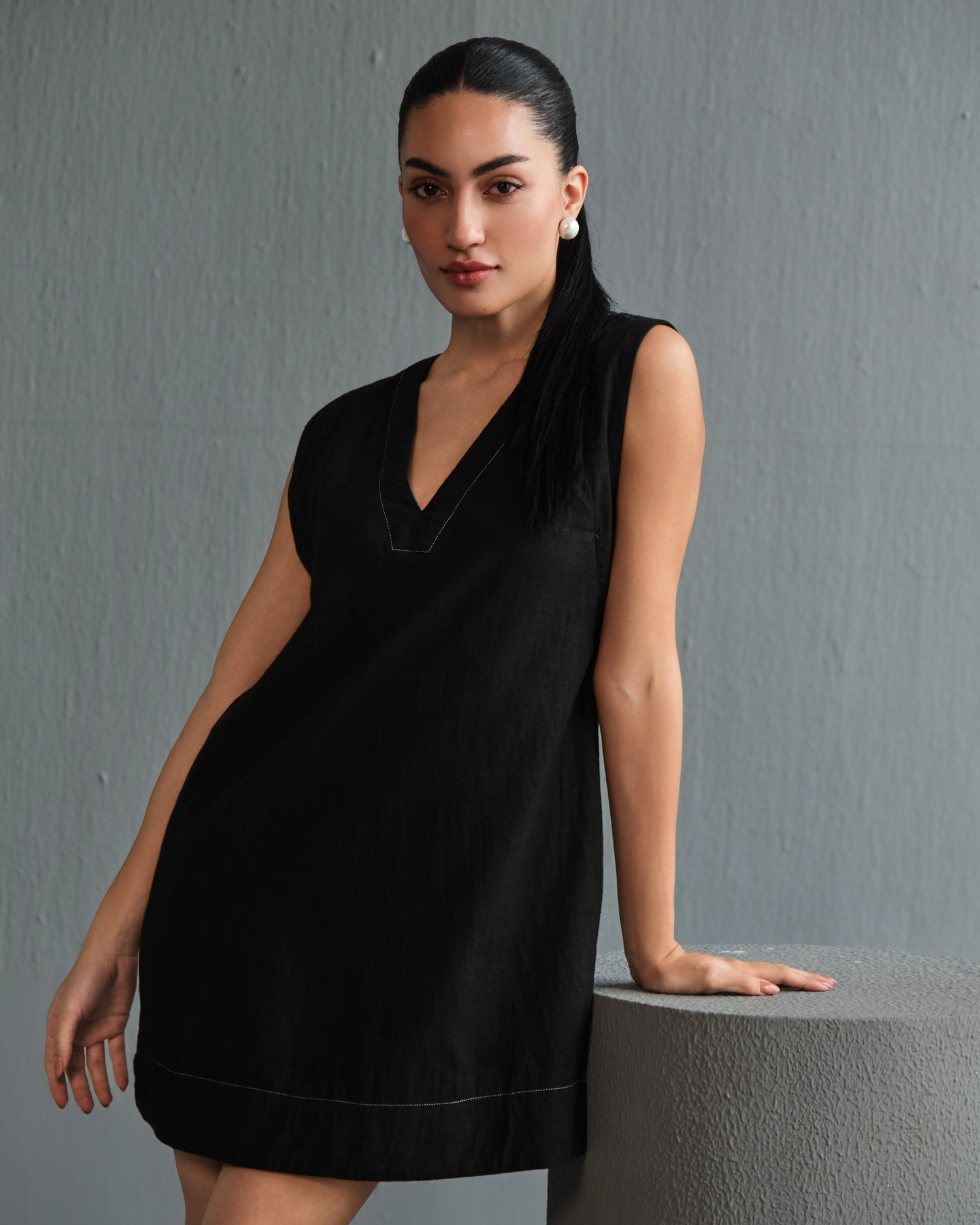 Aur Shift Dress - Noir