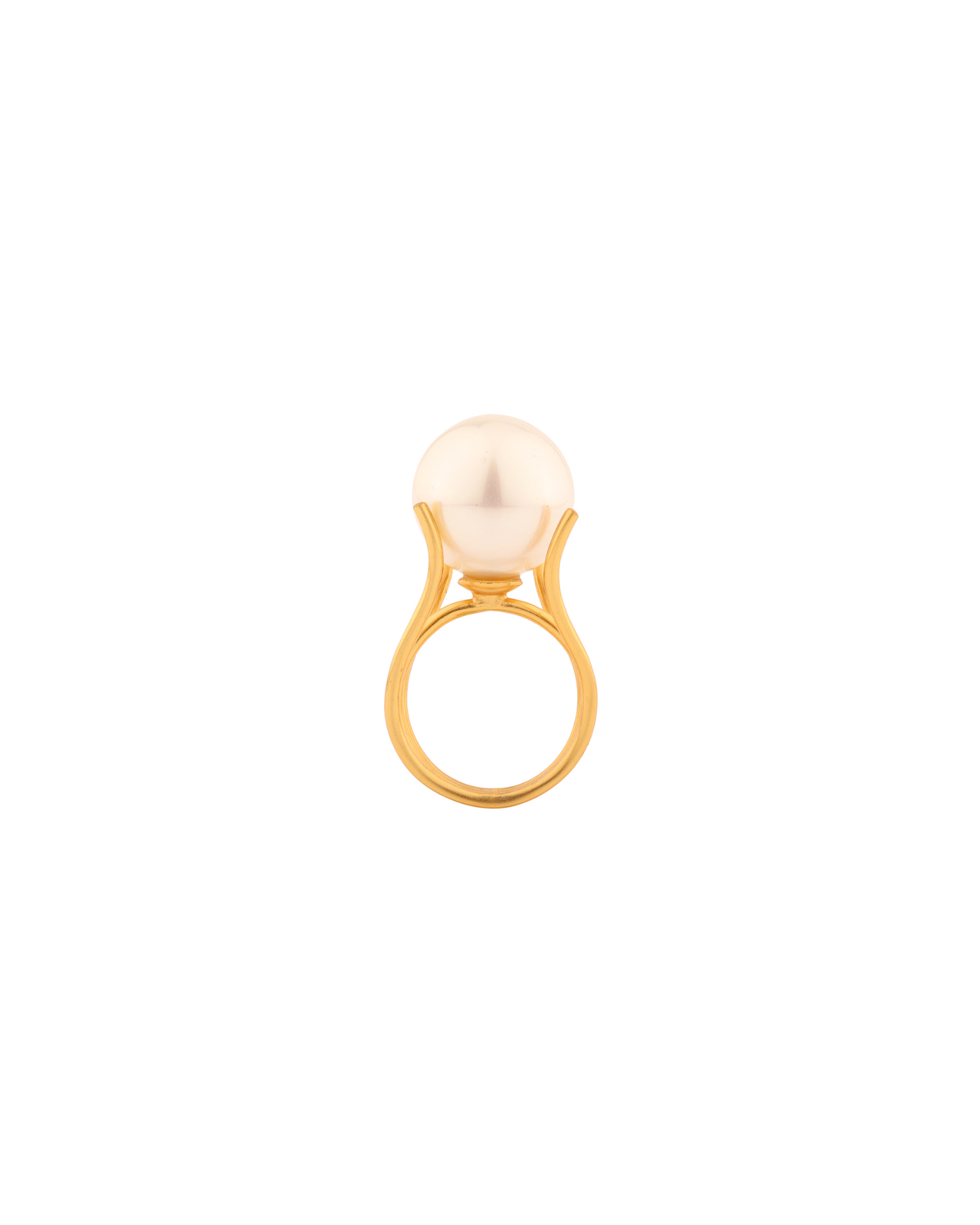 Solitaire Pearl Ring