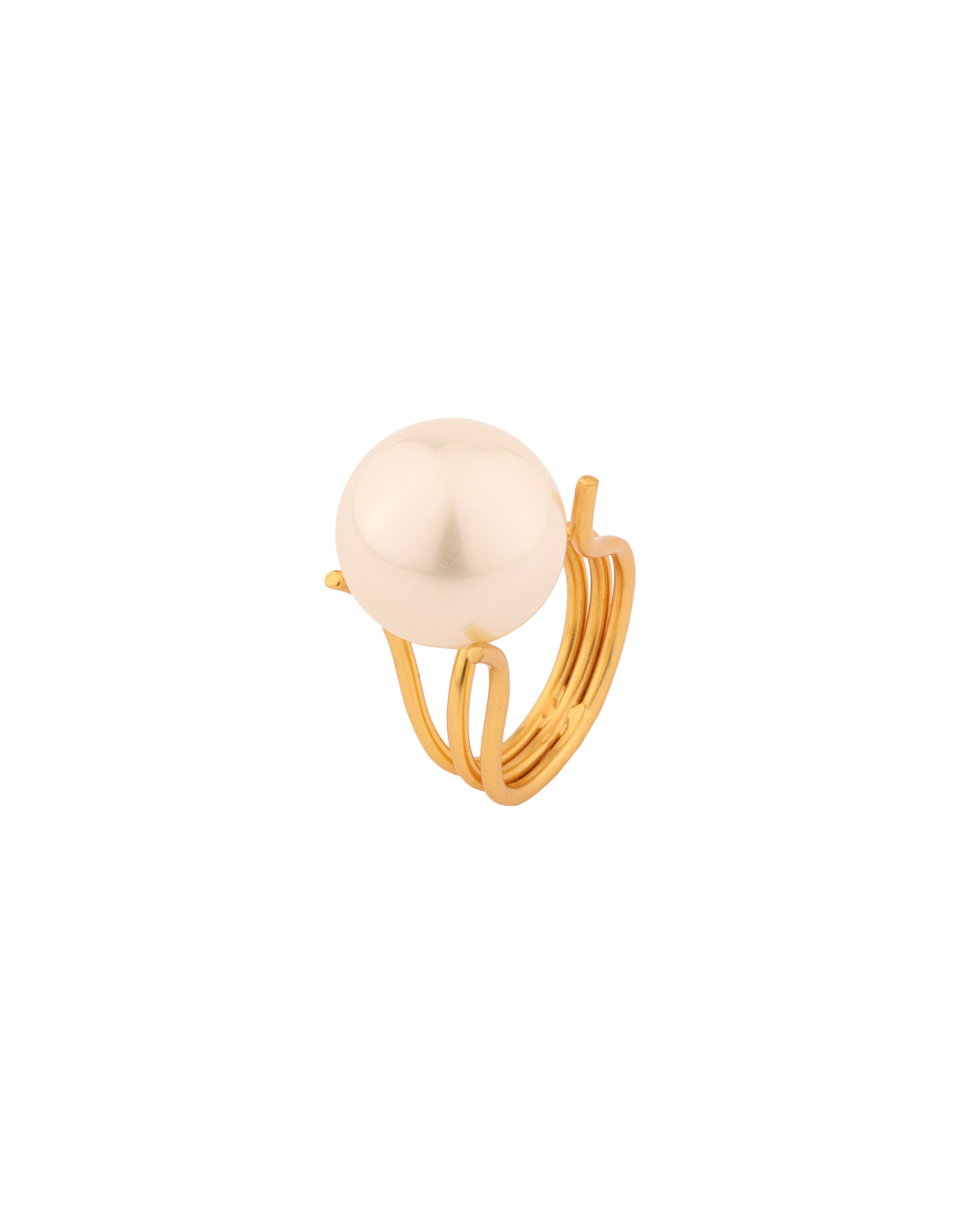 Solitaire Pearl Ring