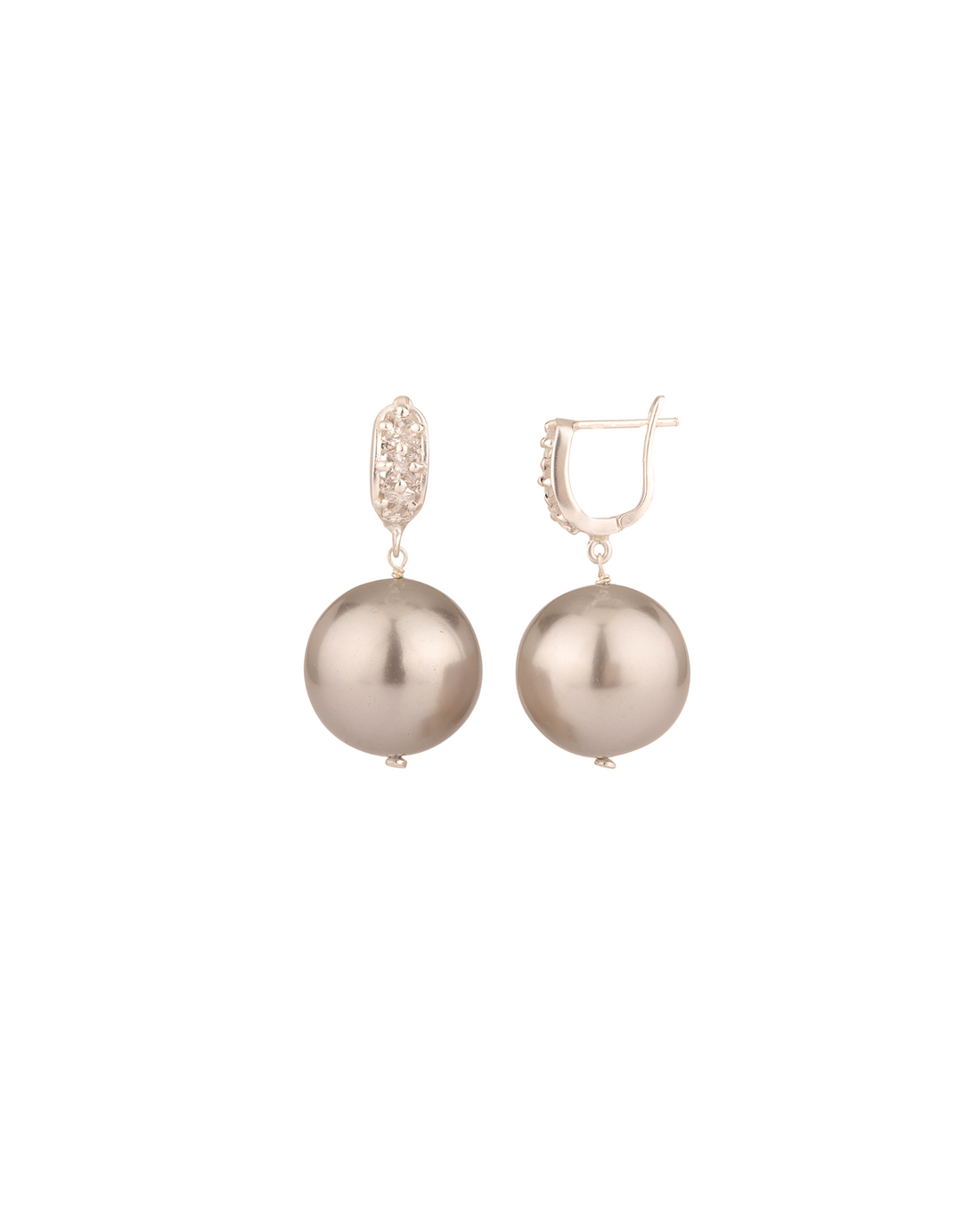 Glam Hoops - Silver (Silver Pearl)