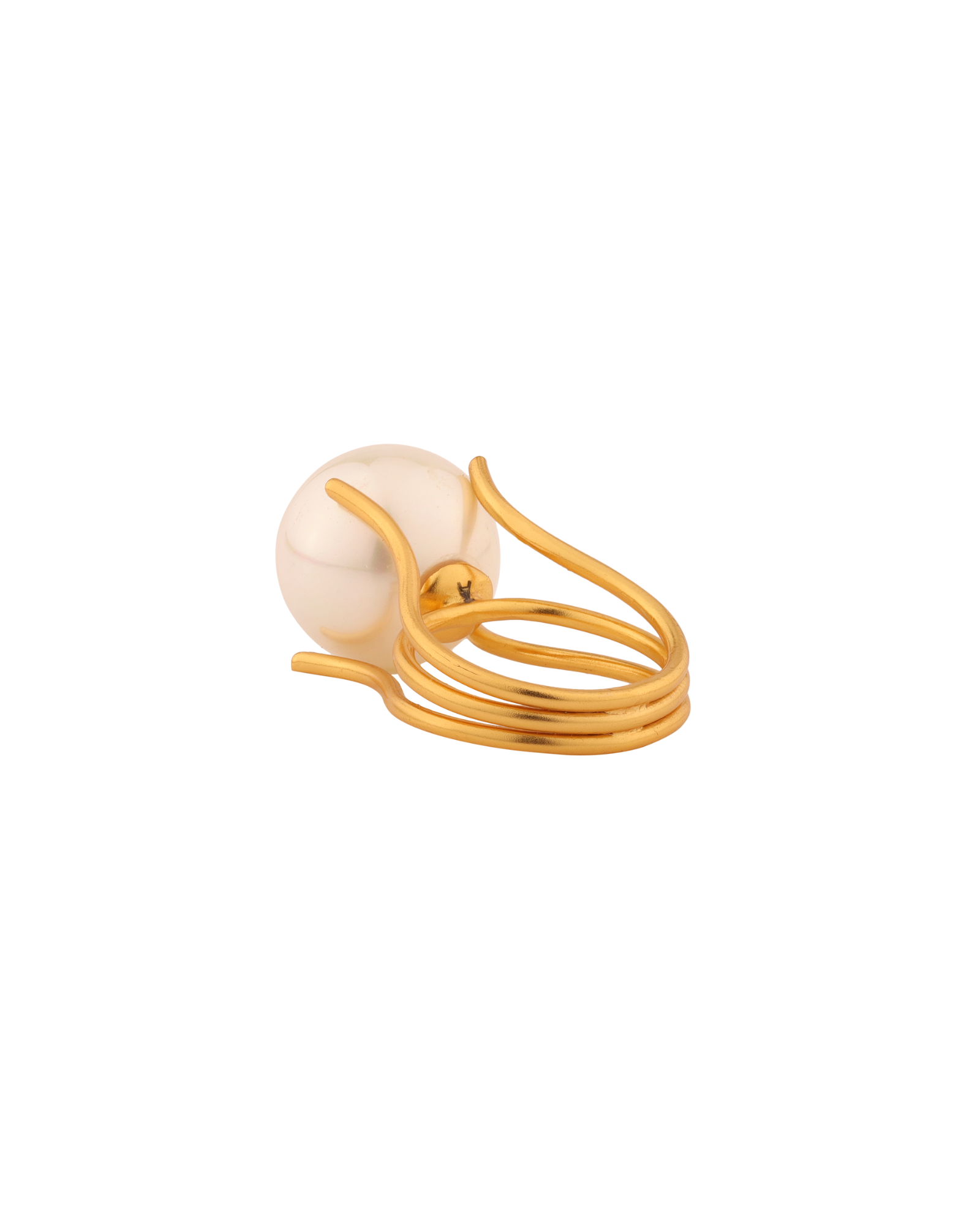 Solitaire Pearl Ring