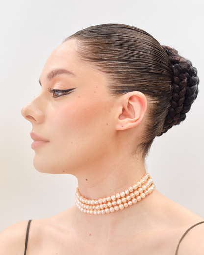 Peach Natural Pearl Choker