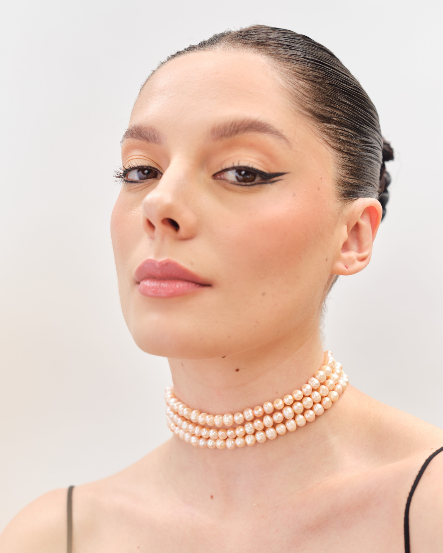 Peach Natural Pearl Choker