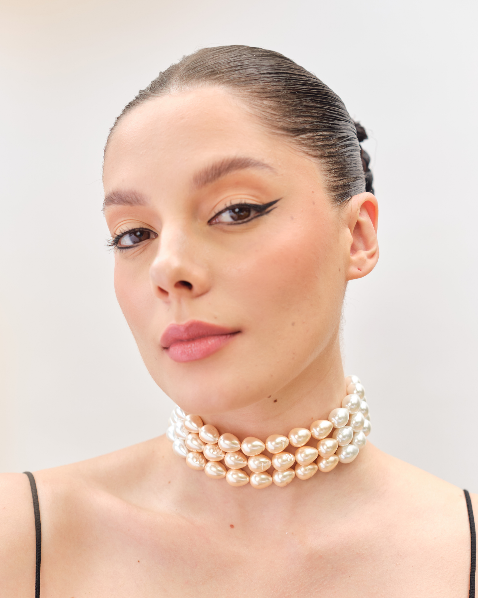 Drops Choker - Peach