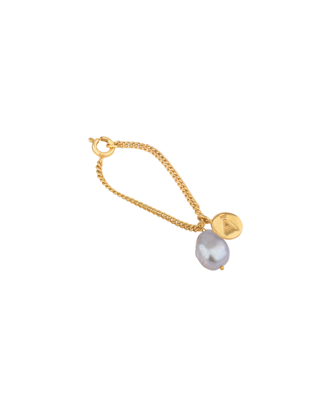 Silver Baroque Pearl Watch Charm