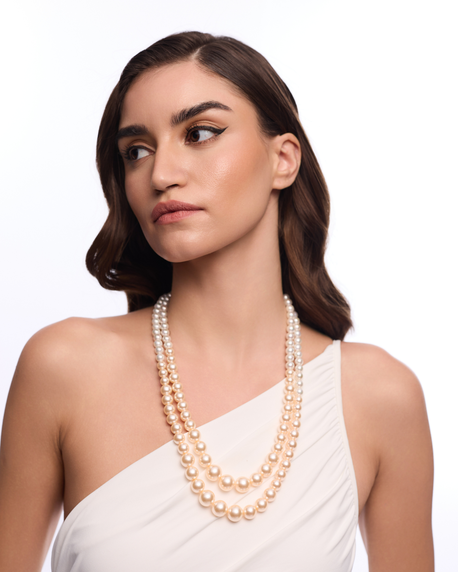 Double Graded Ombre Necklace - Peach