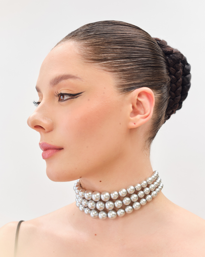 Graded Silver Pearl Choker