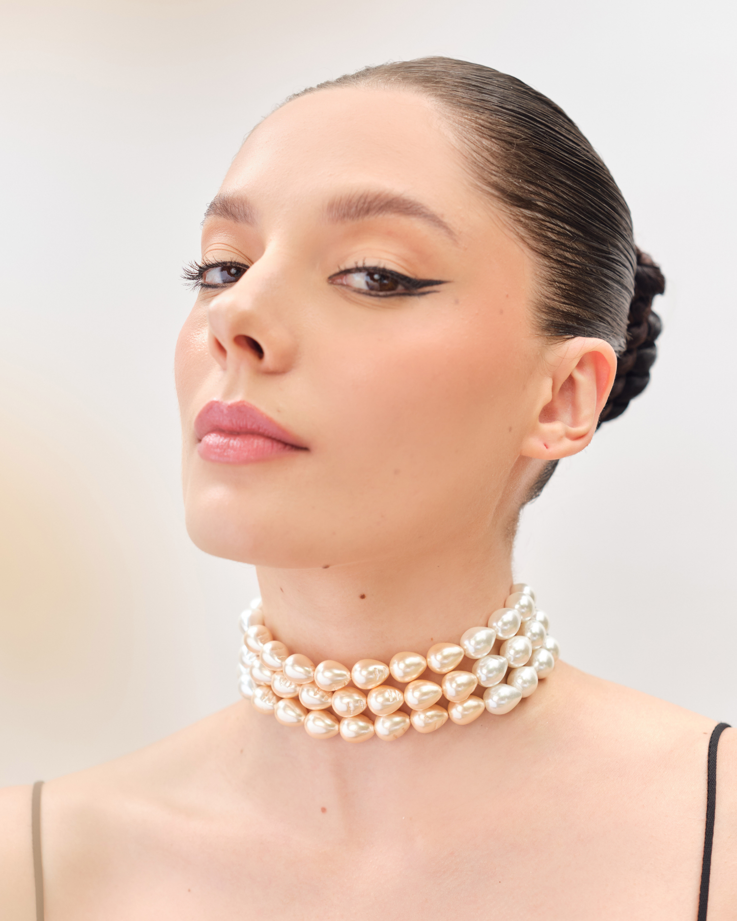 Drops Choker - Peach