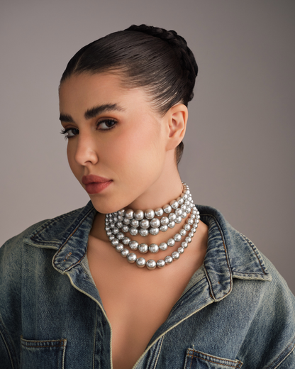 Major Pearl Necklace - Silver