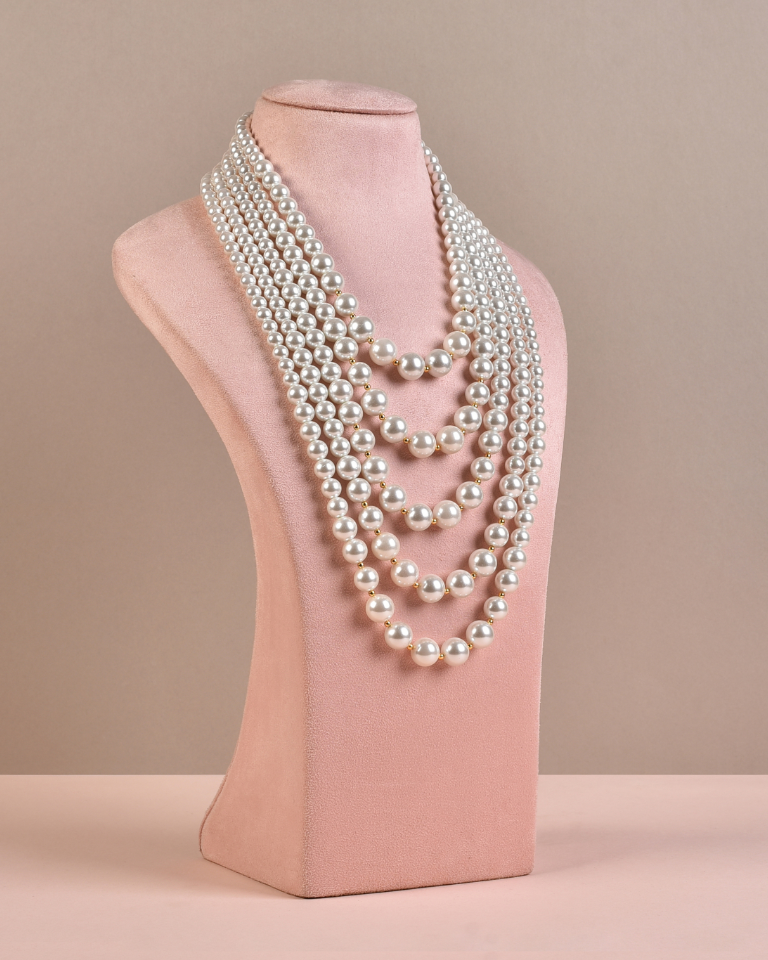 Graded Classic White Necklace - Anaash