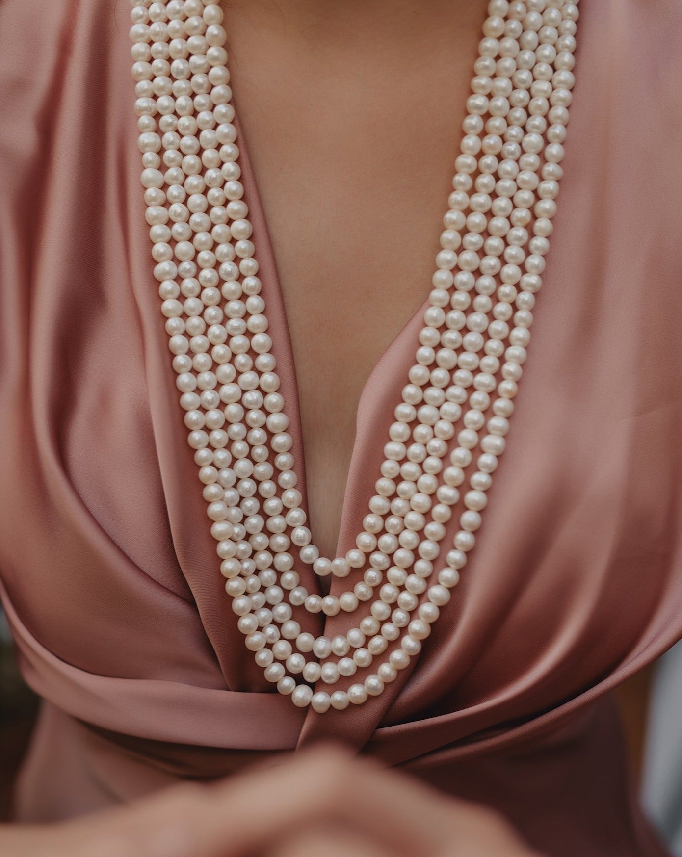 Classic Pearl Layered Necklace - Anaash