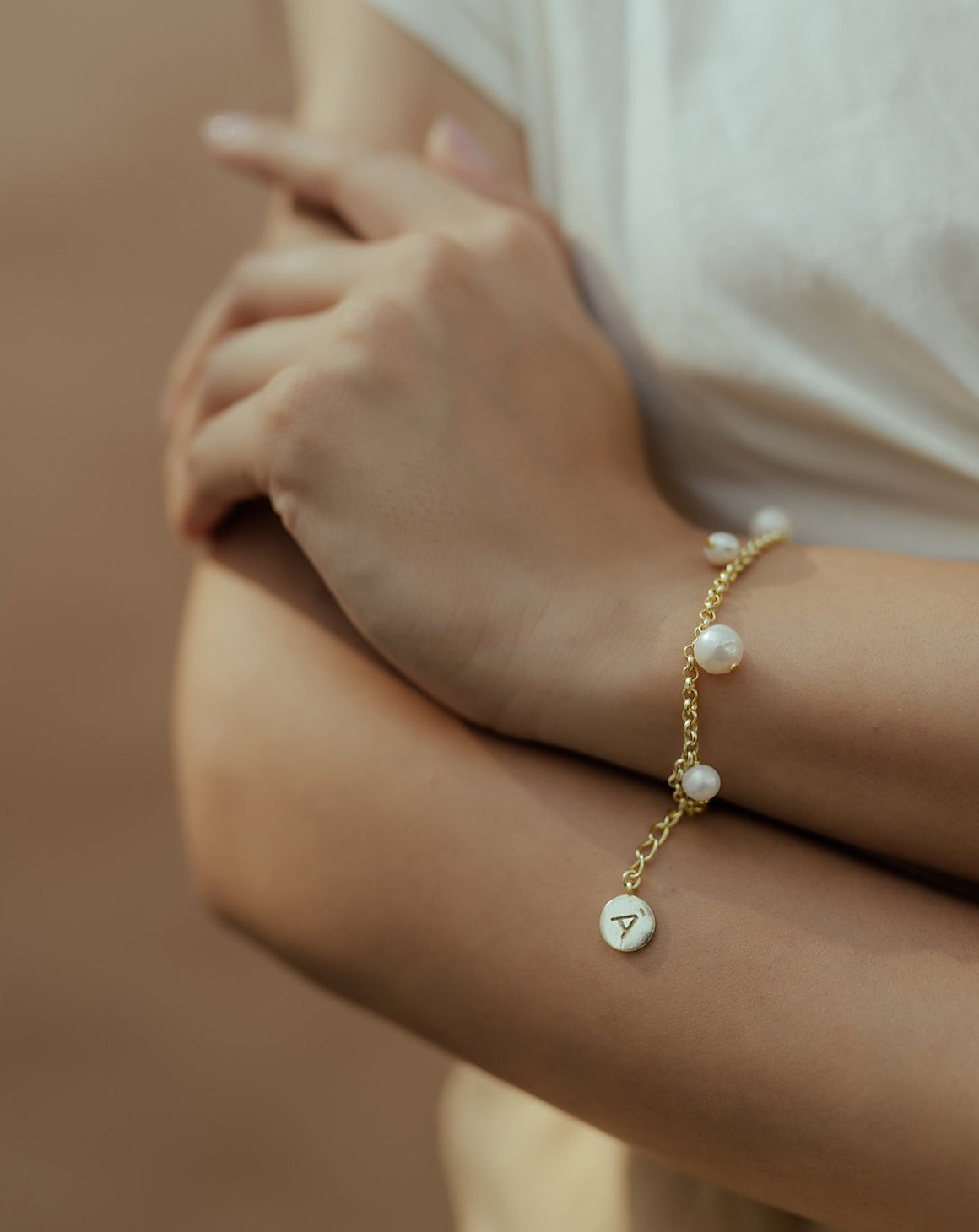 14K Gold Pearl Beaded Bracelet – Baby Gold